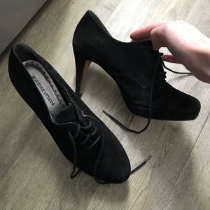 Black suede Adrienne Bittadini size 8 heels
